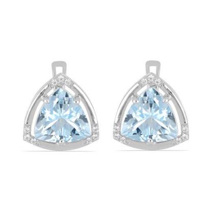 BUY 925 SILVER  BRAZILIAN AMETHYST GEMSTONE CLASSIC EARRINGS